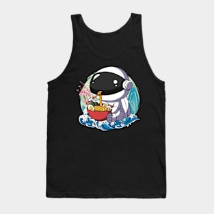 Ramen Astronaut Japanese Great Wave Kanagawa Tank Top